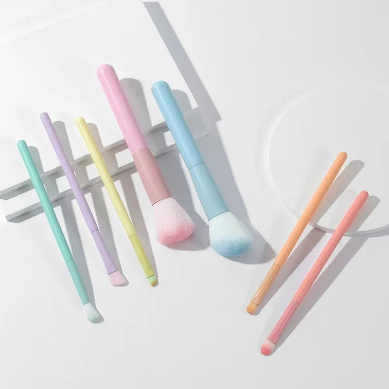 7-Piece Colored Makeup Brush Set