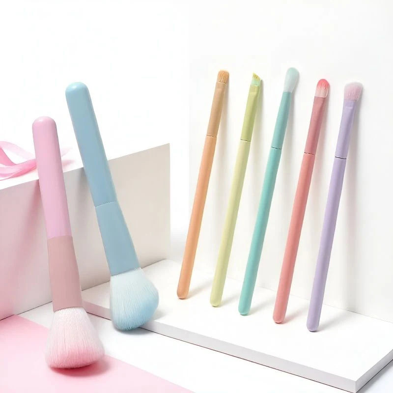 7-Piece Colored Makeup Brush Set