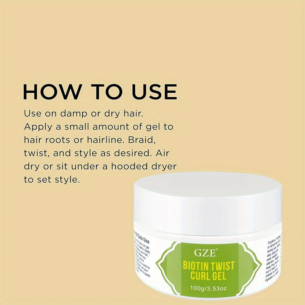 GZE Biotin Twist & Define Curl Gel - 100g/3.5oz