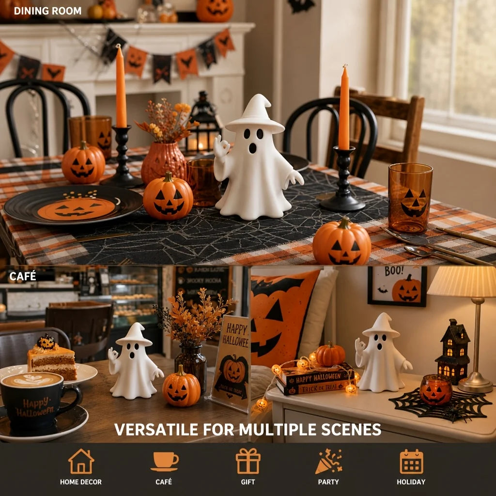 Halloween OK Gesture Ghost Figurine