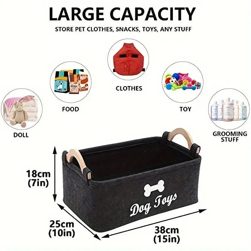 Dog Toy Storage Basket