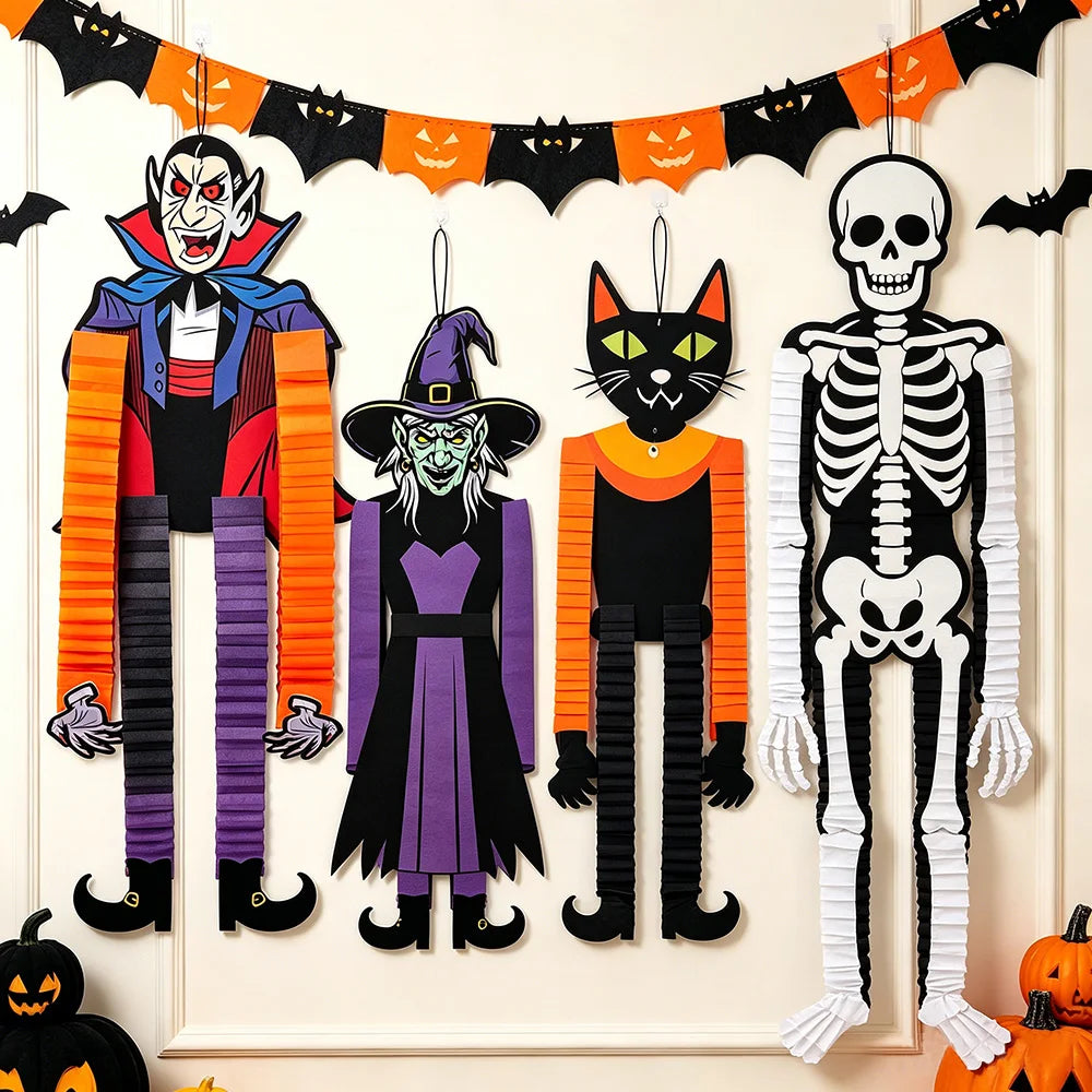 Halloween Paper Character Hanging Decorations