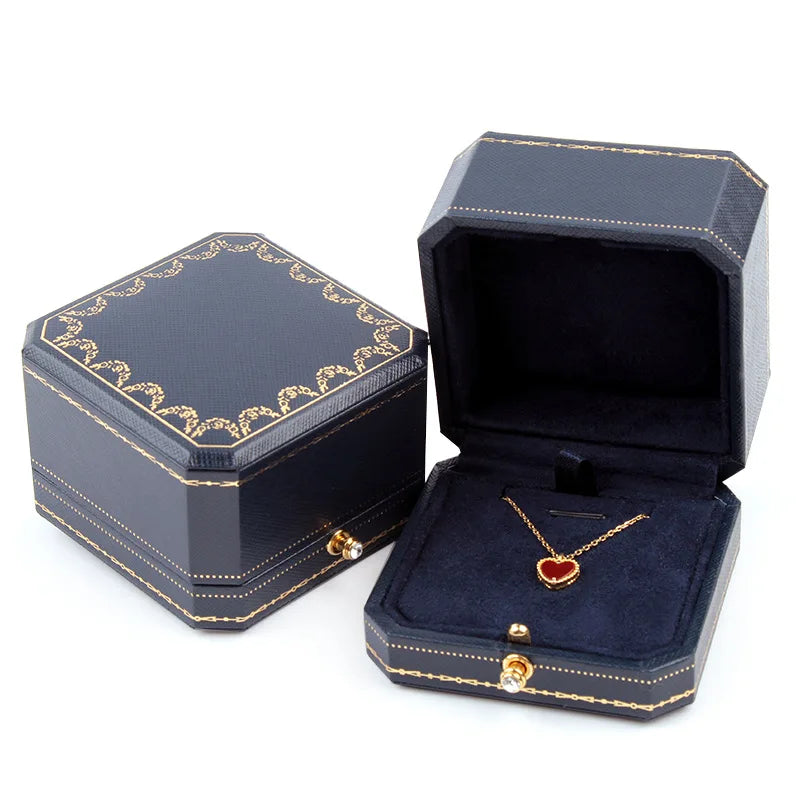 Octagonal PU Leather Jewelry Box