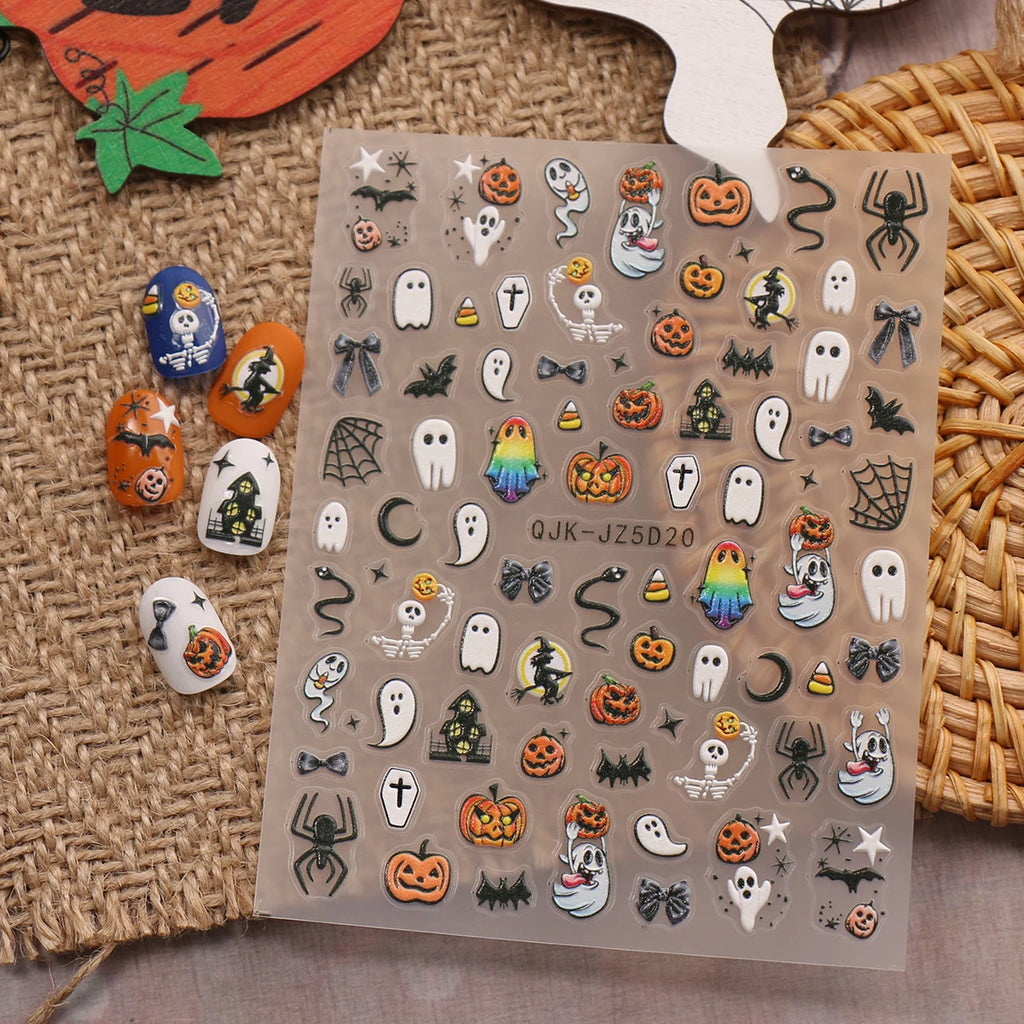 Halloween Raised Nail Stickers