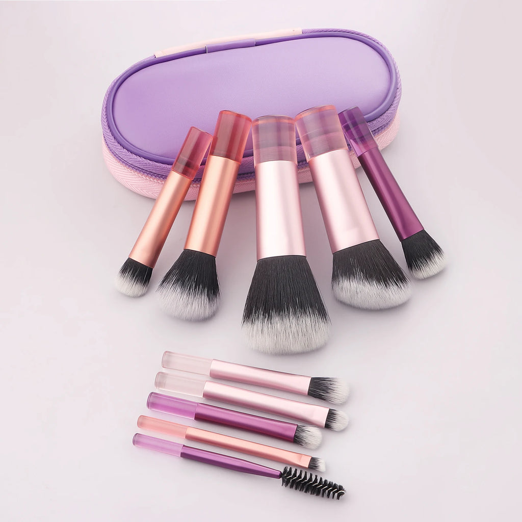Portable 10pcs Makeup Brush Kit