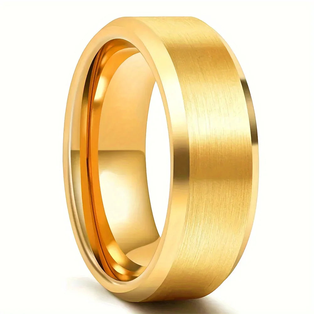 Stainless Steel Men’s Band Ring (Sizes 6–13)