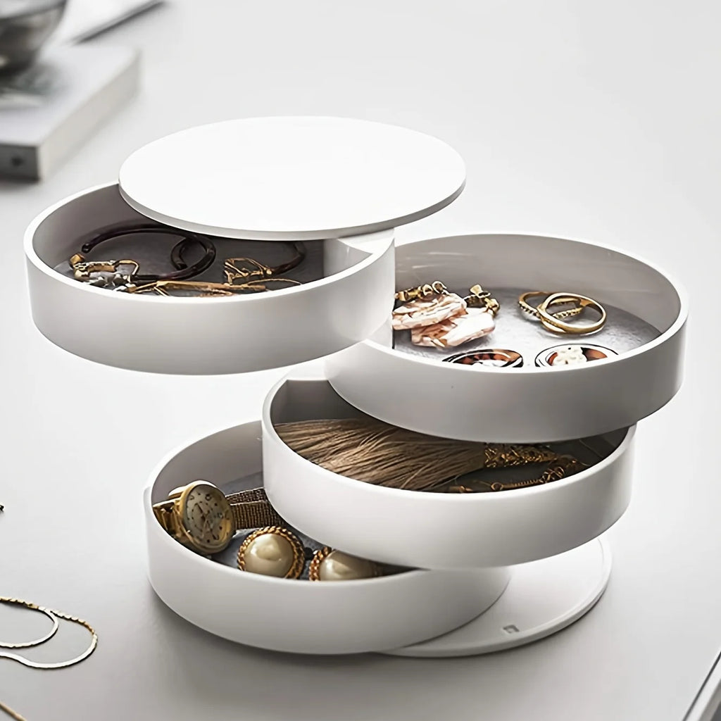 Rotating Multi-Layer Jewelry Storage Box