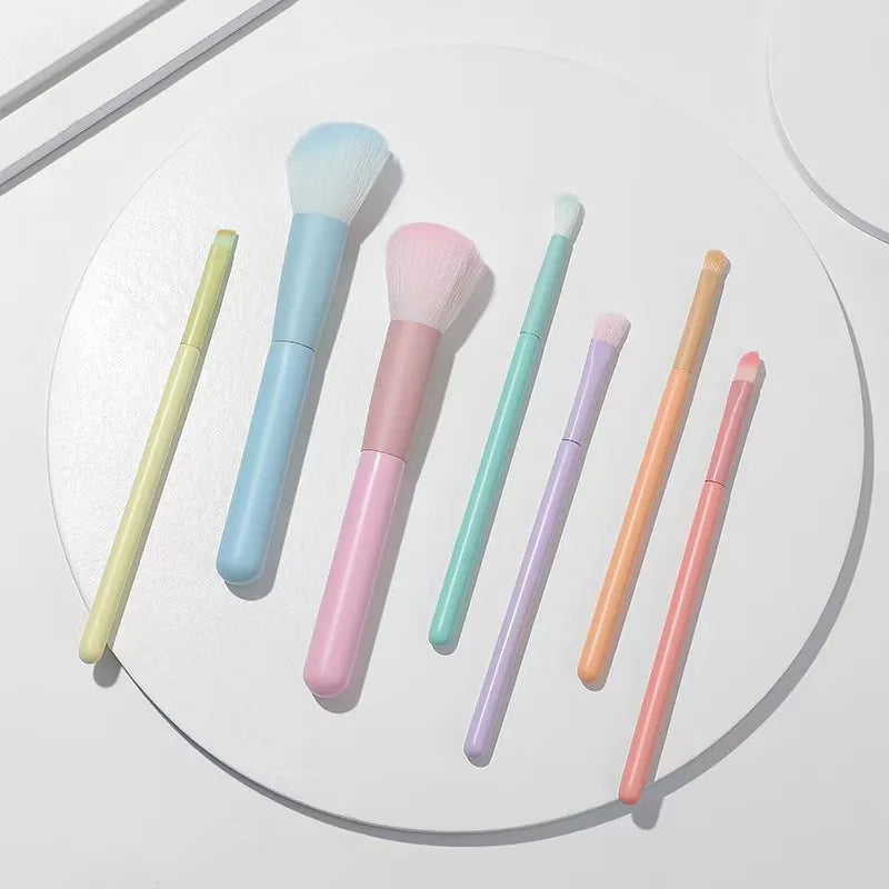 7-Piece Colored Makeup Brush Set