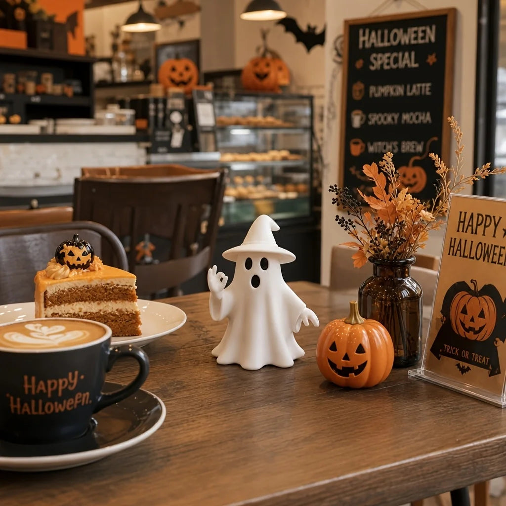 Halloween OK Gesture Ghost Figurine