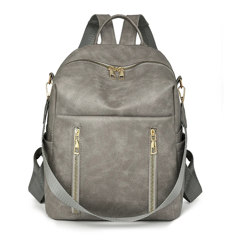 Stylish Solid Color Women’s Backpack