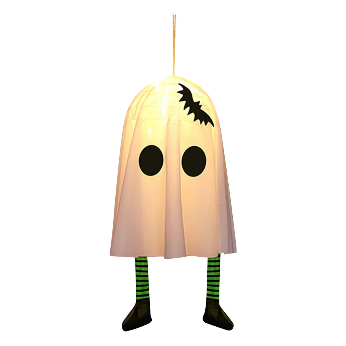 Halloween Light-Up Ghost with Striped Legs