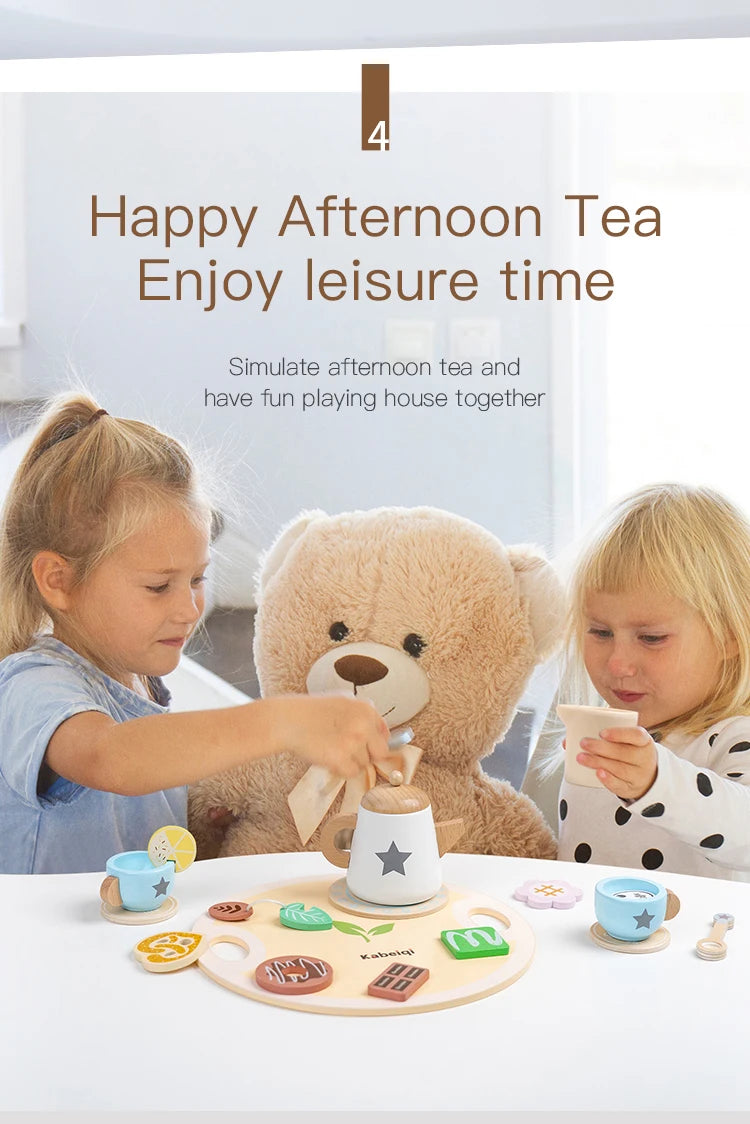 Kids Wooden Tea Party Toy