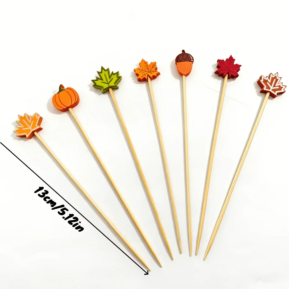 Halloween Autumn Food Picks – 100 Pack