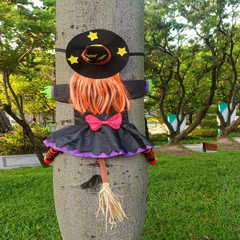 Halloween Crashing Witch Decoration