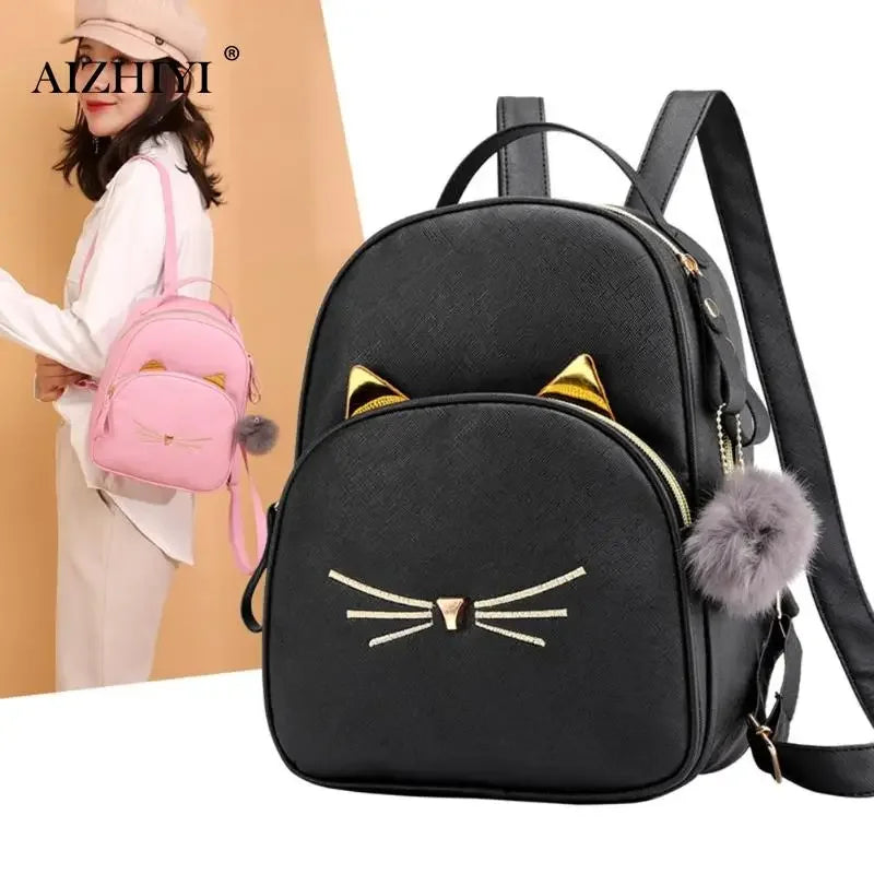 Small Cute Cartoon Cat Backpack