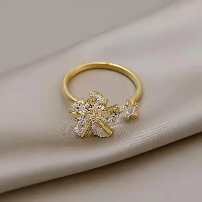 Elegant Zircon Open Ring