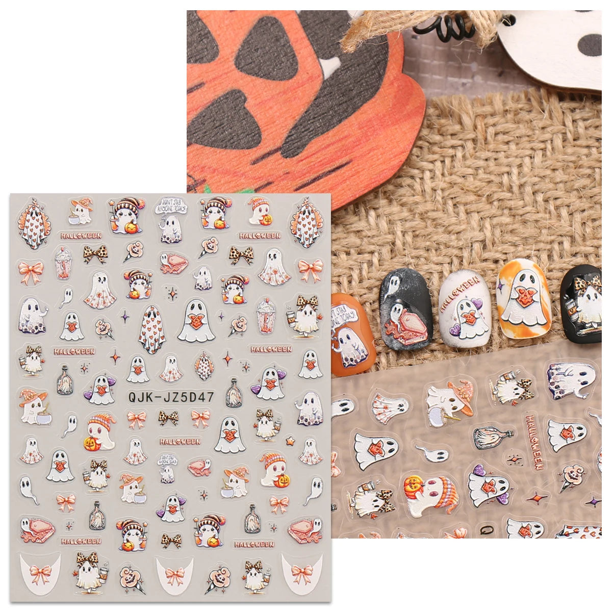 Halloween Raised Nail Stickers