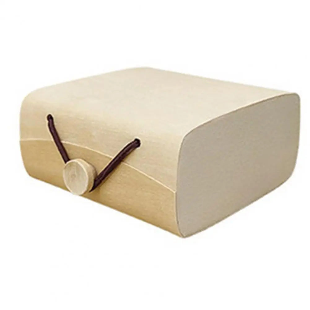 Wood Jewelry Box with Lid & Gold Lock