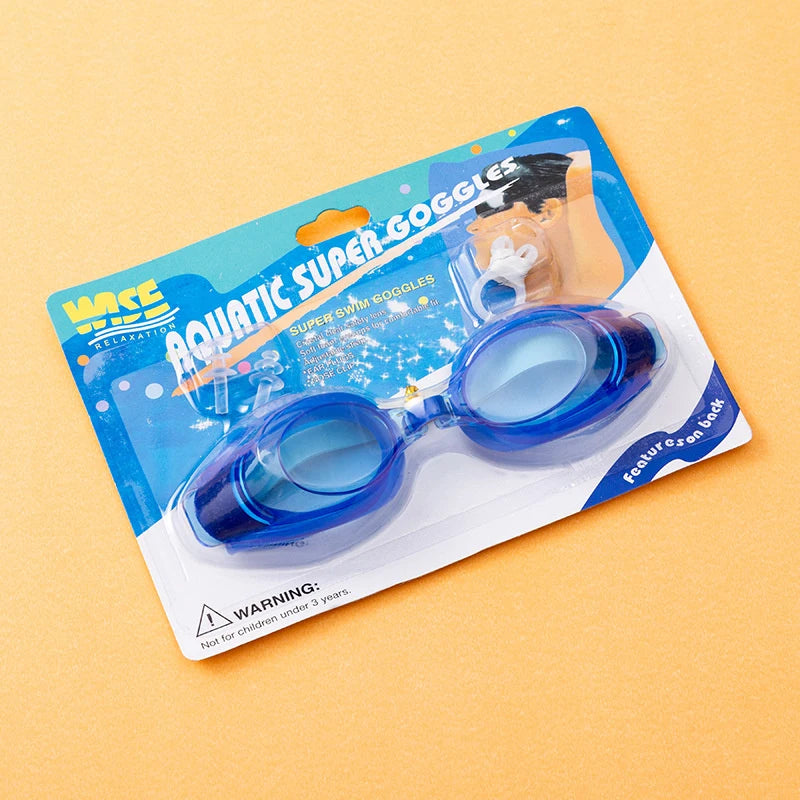 Swim Goggles with Nose Clip & Earplugs