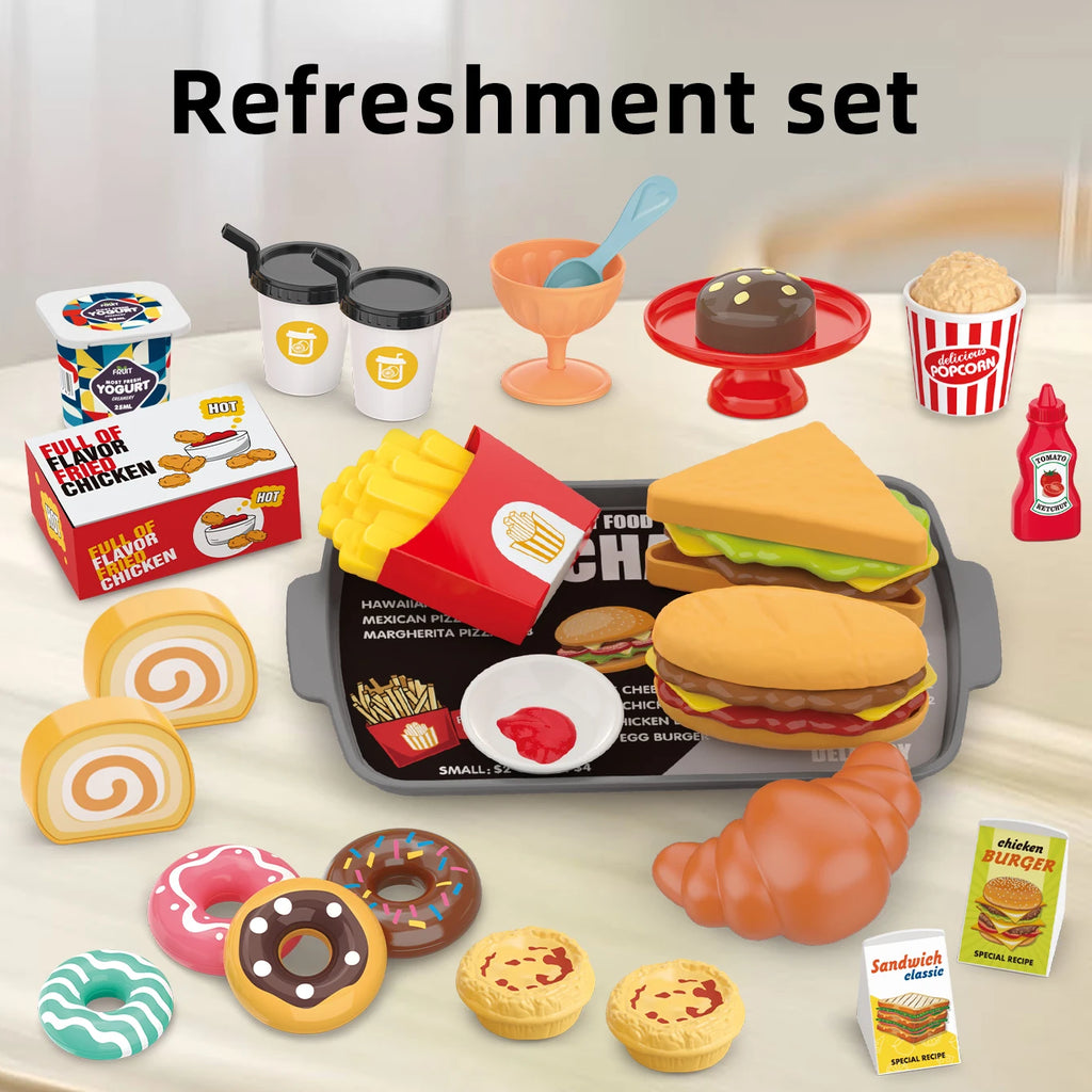 Pretend Play Kitchen Food Toy Set