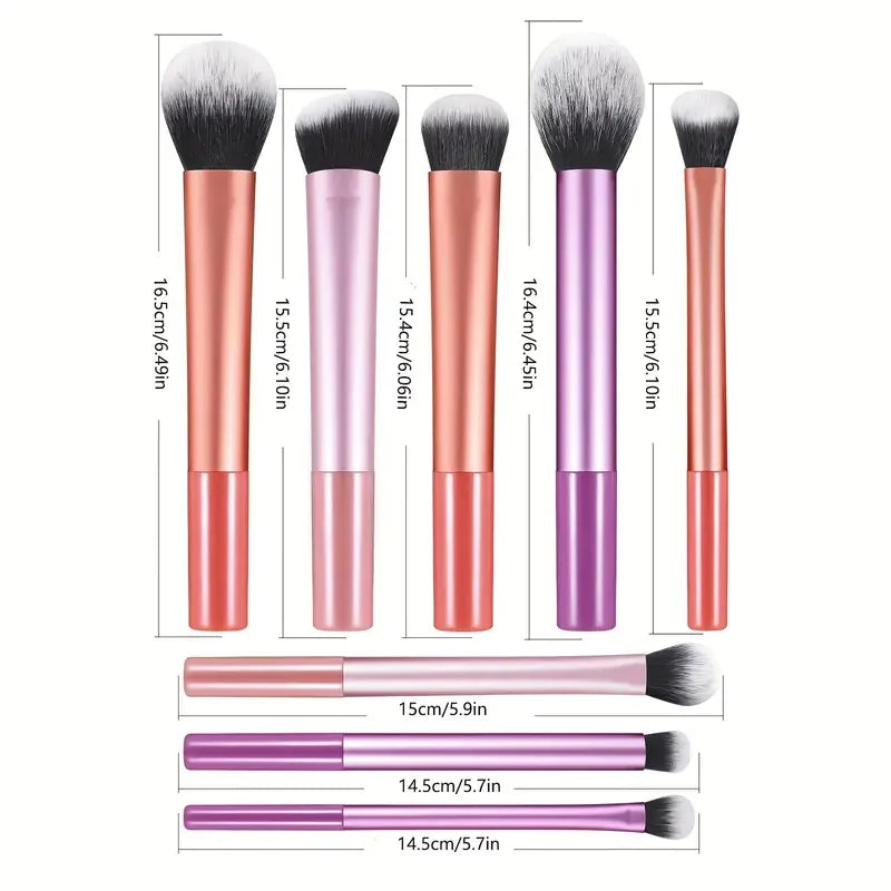 8pcs Makeup Brush Kit – Soft Synthetic