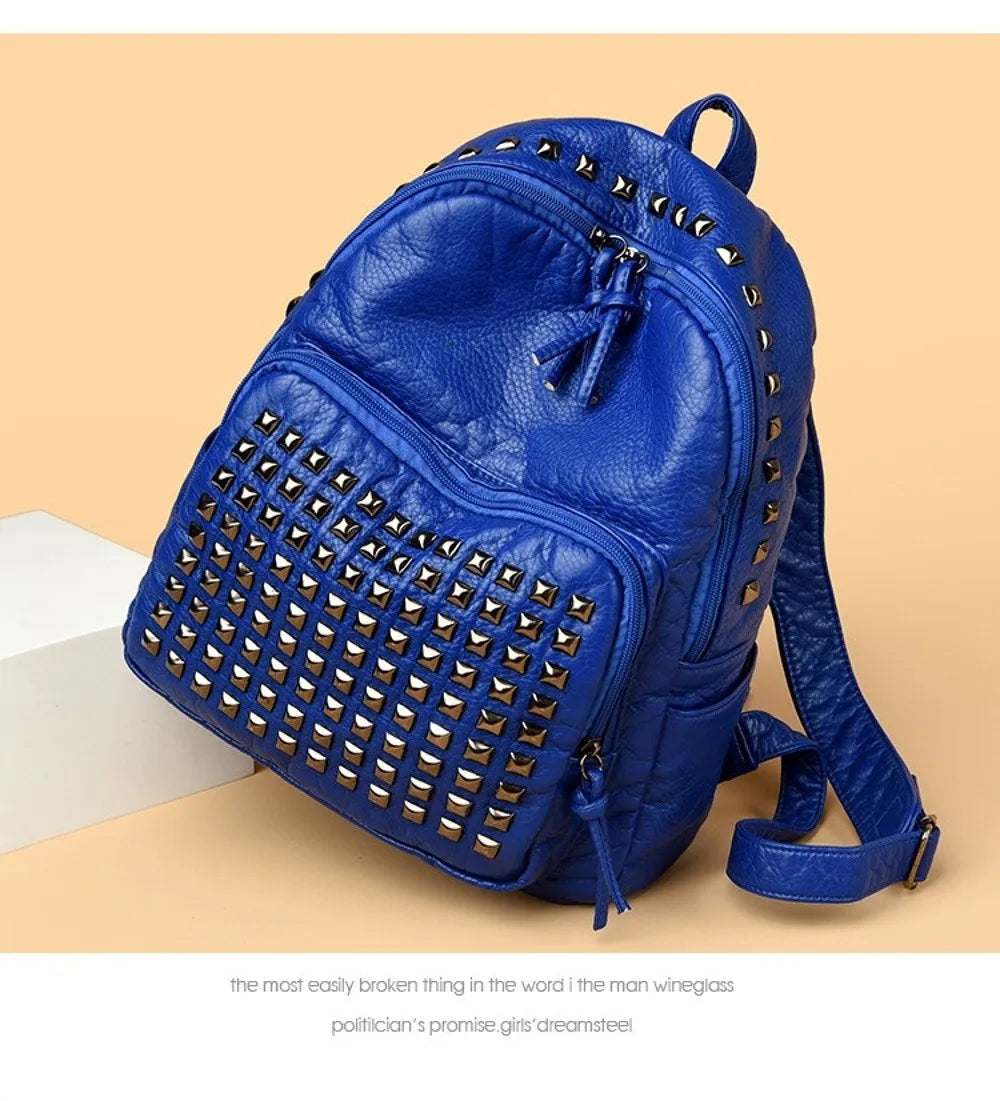 Stylish Rivet Backpack for Men & Women