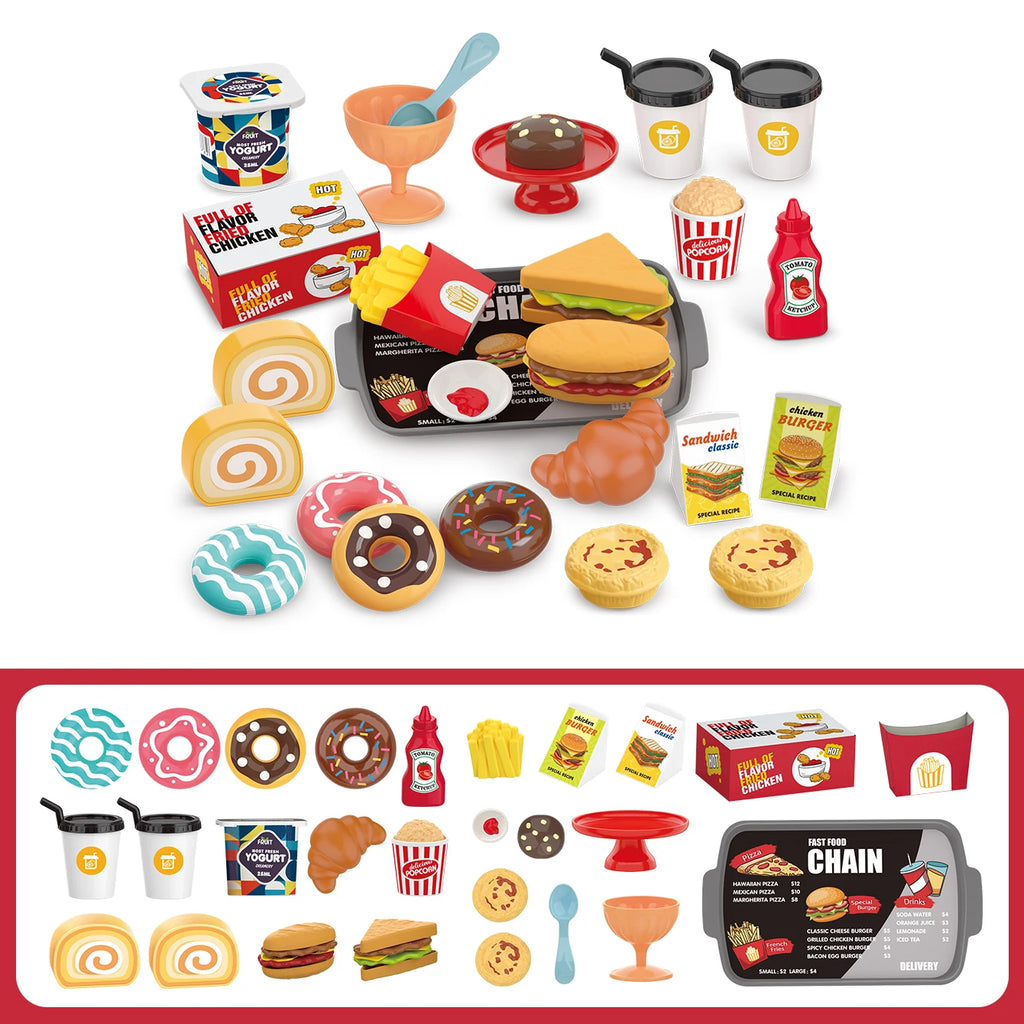 Pretend Play Kitchen Food Toy Set