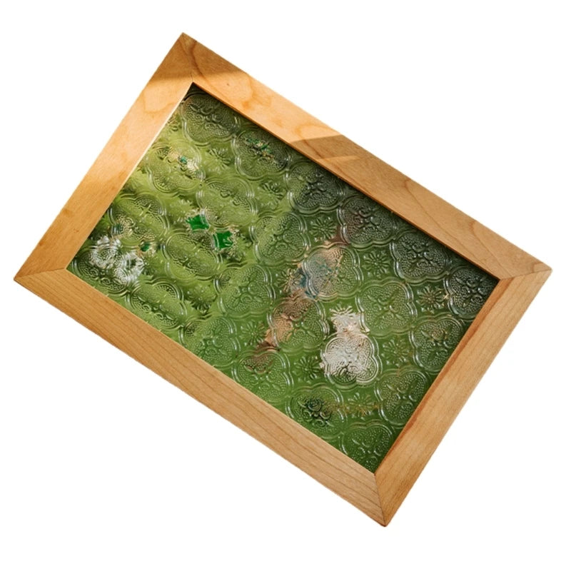 Glass Jewelry Storage Box with Dustproof Cover