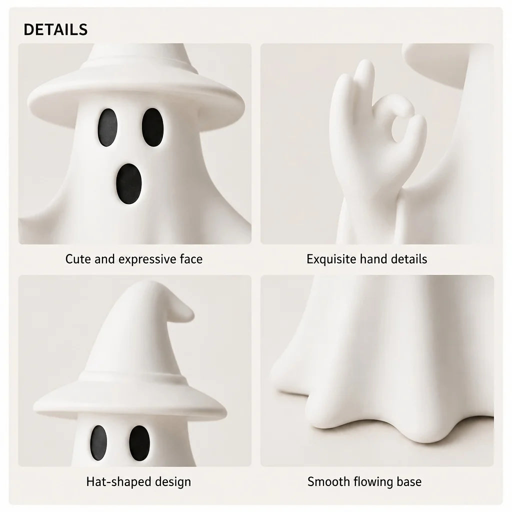 Halloween OK Gesture Ghost Figurine