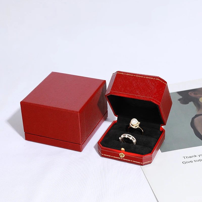 Octagonal PU Leather Jewelry Box