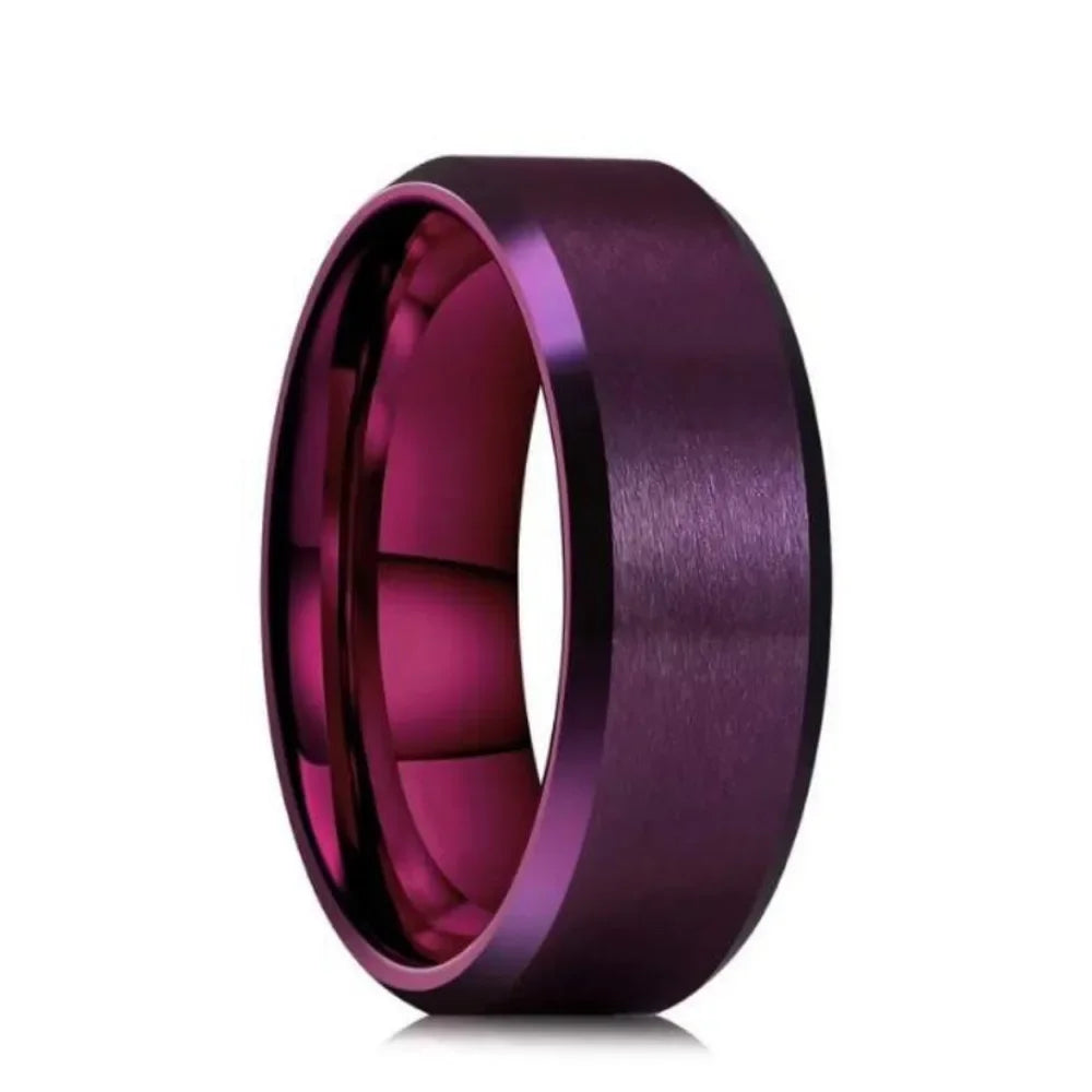 Stainless Steel Men’s Band Ring (Sizes 6–13)