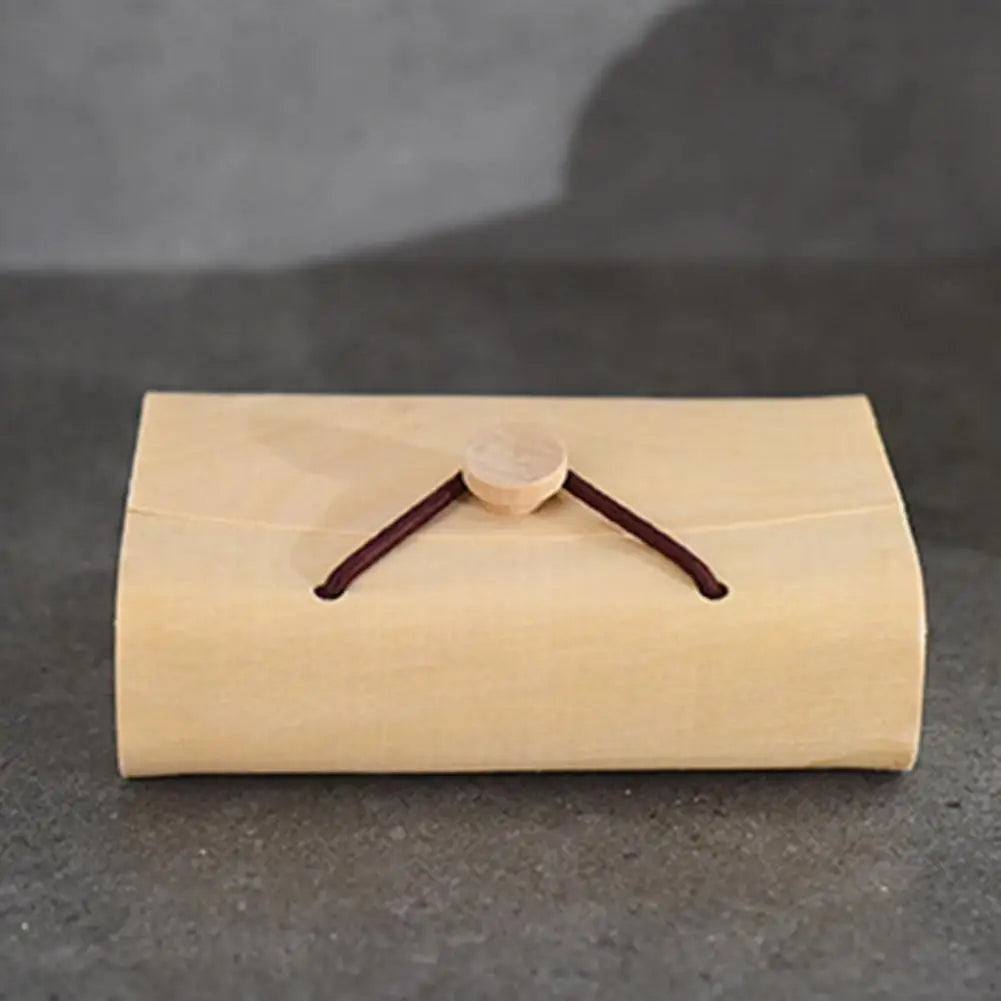 Wood Jewelry Box with Lid & Gold Lock