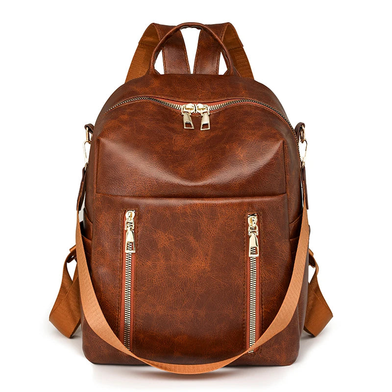 Stylish Solid Color Women’s Backpack