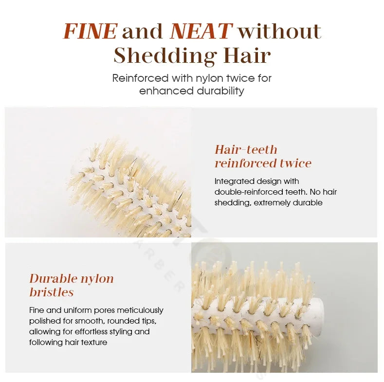 3-Size Round Hair Brush
