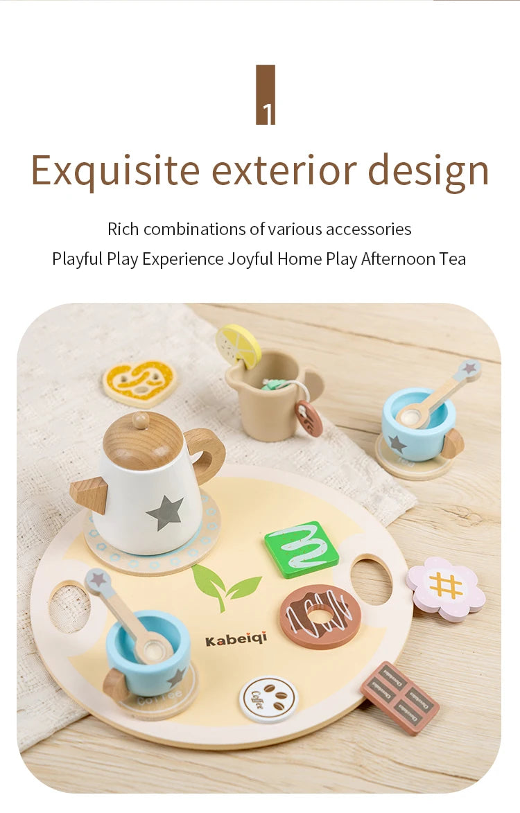 Kids Wooden Tea Party Toy