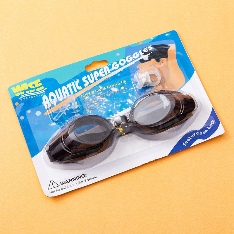 Swim Goggles with Nose Clip & Earplugs