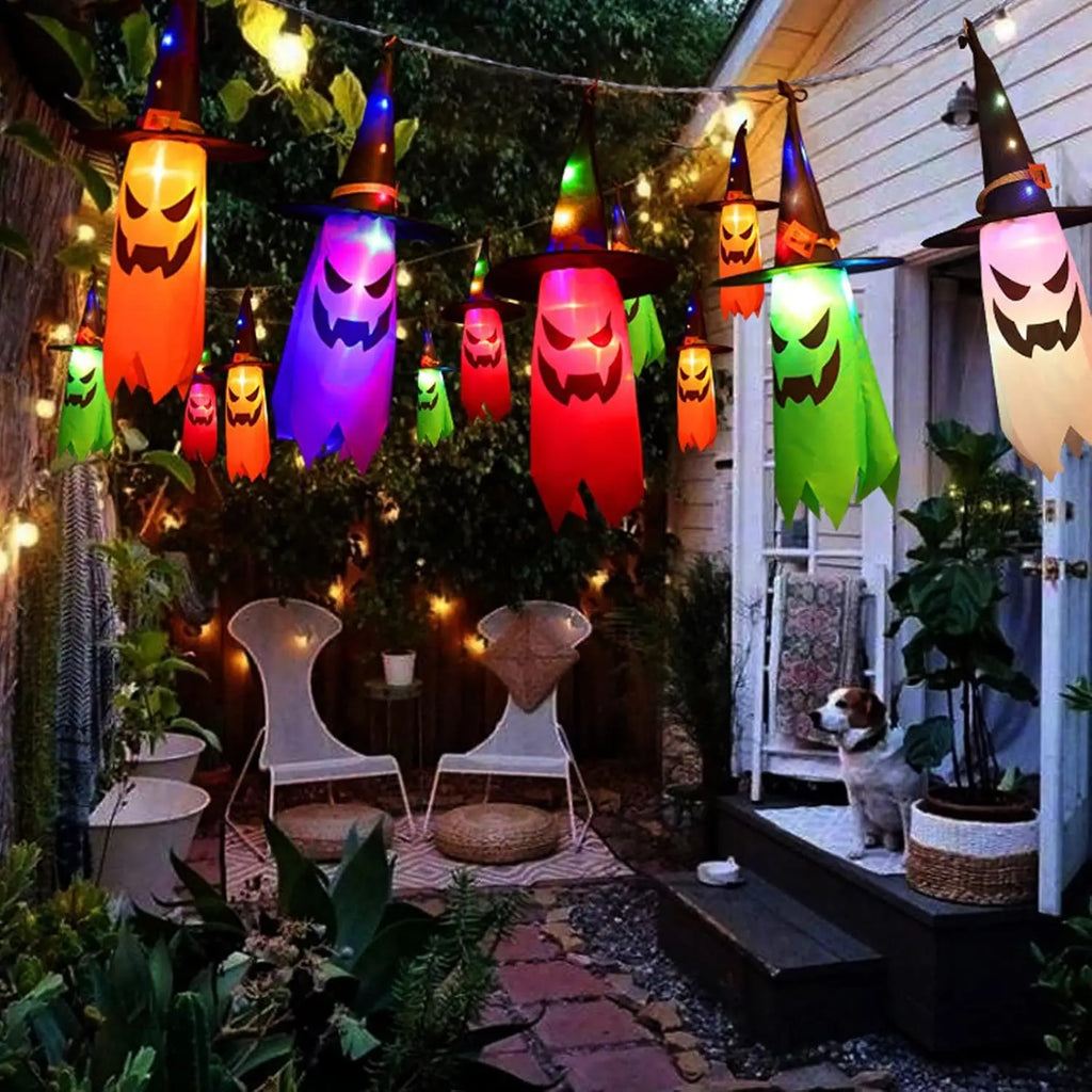 Halloween Light-Up Witch Ghosts – 5 Pack