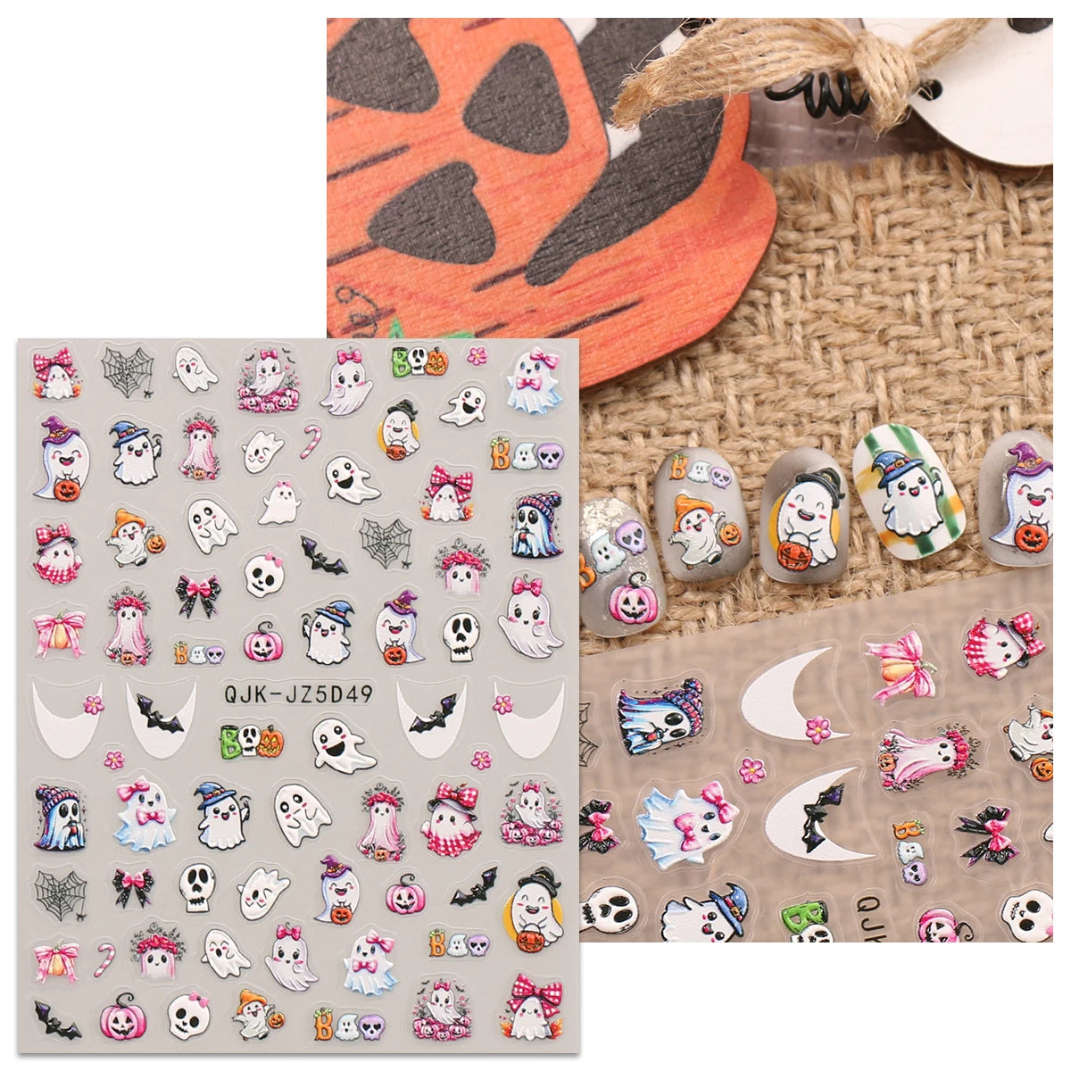 Halloween Raised Nail Stickers
