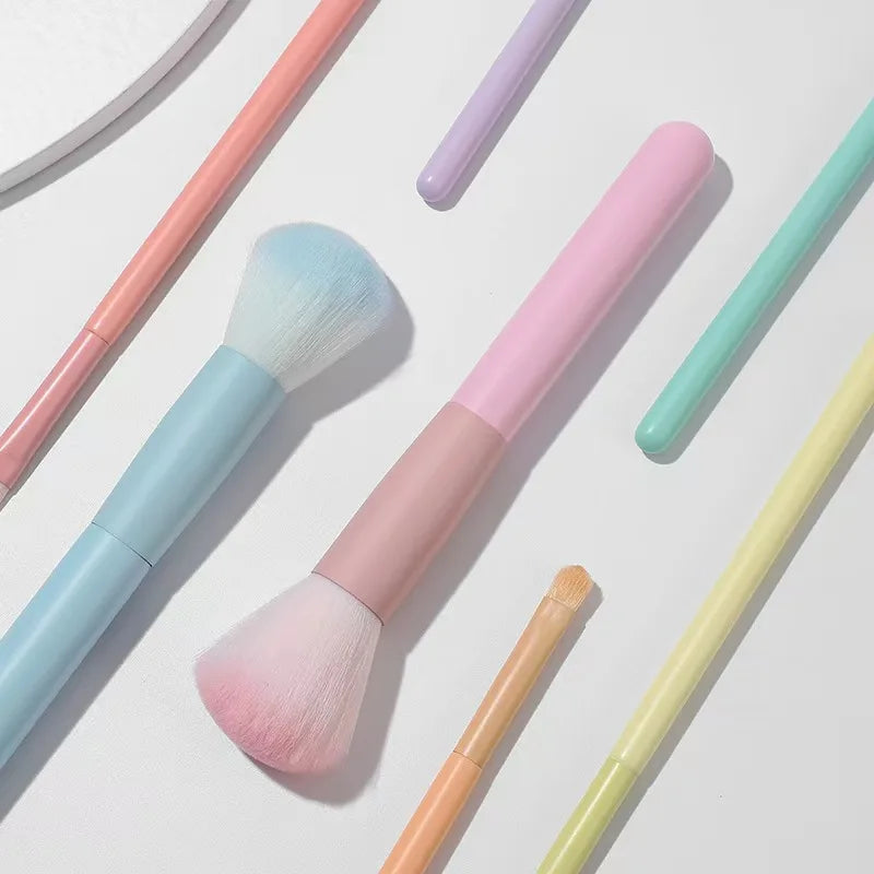 7-Piece Colored Makeup Brush Set