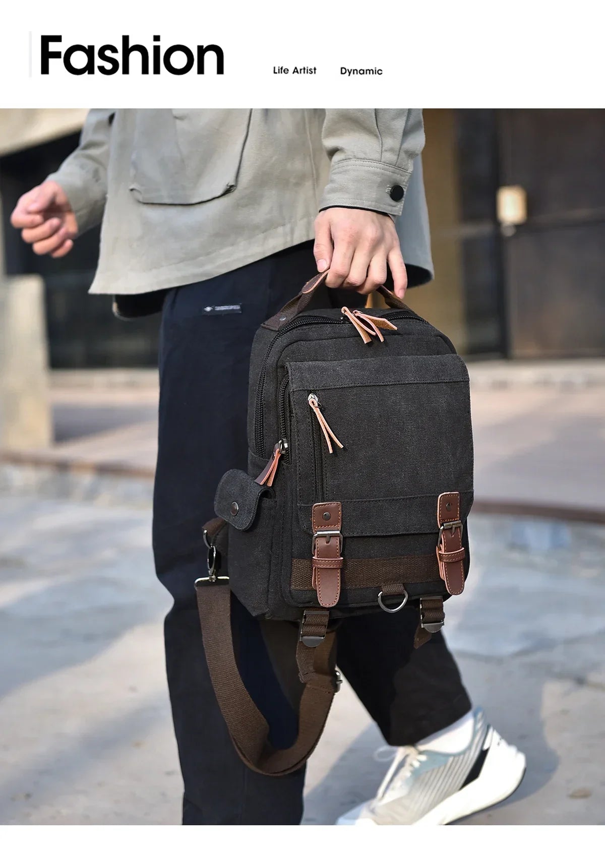 Small Canvas Backpack 20L
