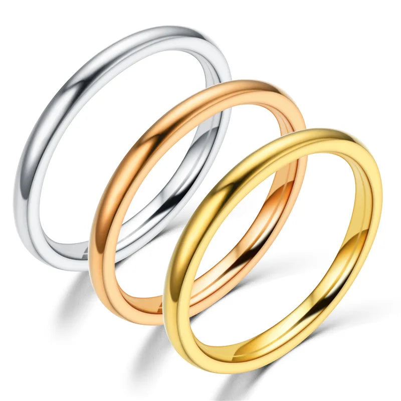 2mm Thin Minimal Stainless Steel Ring (Sizes 6–13)