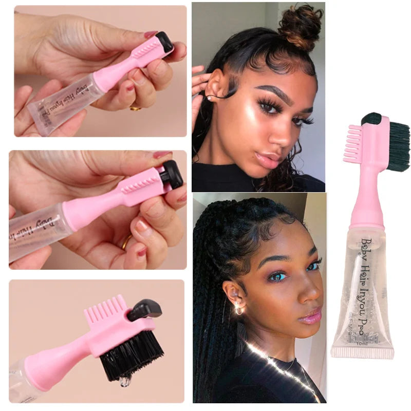 Edge Control Hair Gel with Brush - 10ml