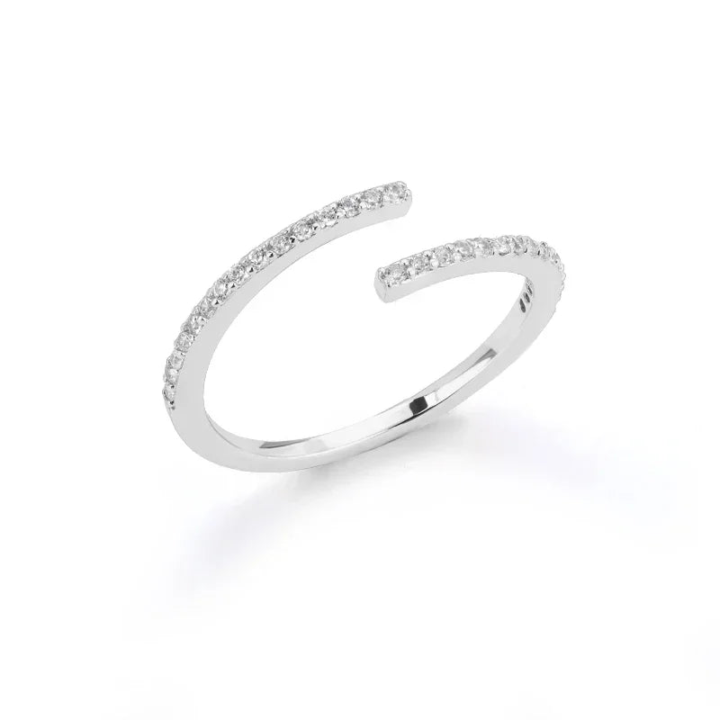 Elegant Zircon Open Ring