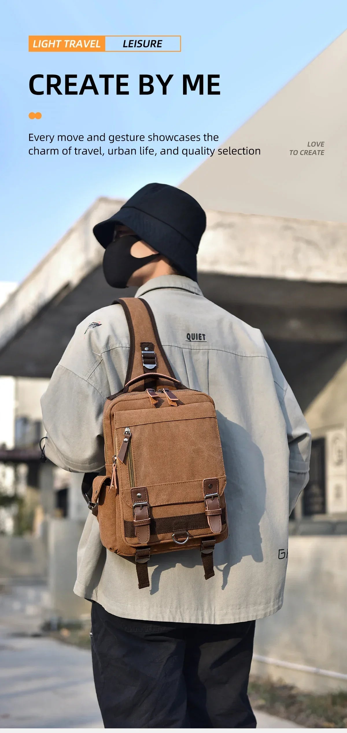 Small Canvas Backpack 20L