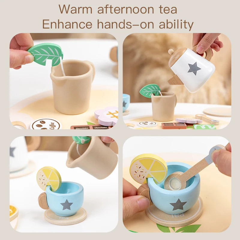 Kids Wooden Tea Party Toy