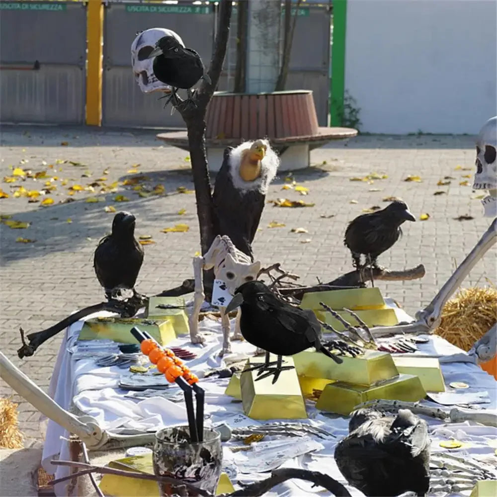 Halloween Black Crow Decorations