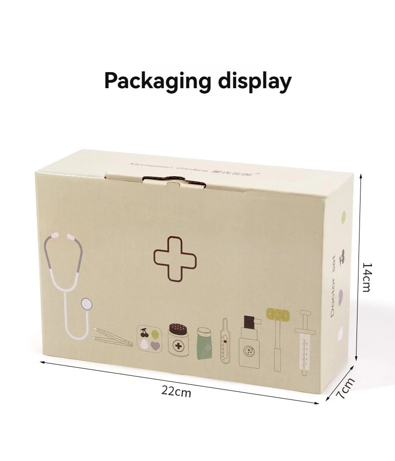 Kids Wooden Doctor Pretend Play Set