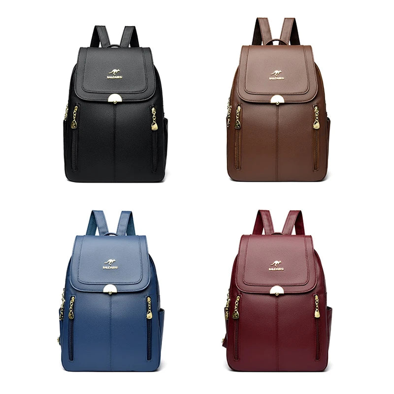 Small Elegant Women’s Leather Backpack