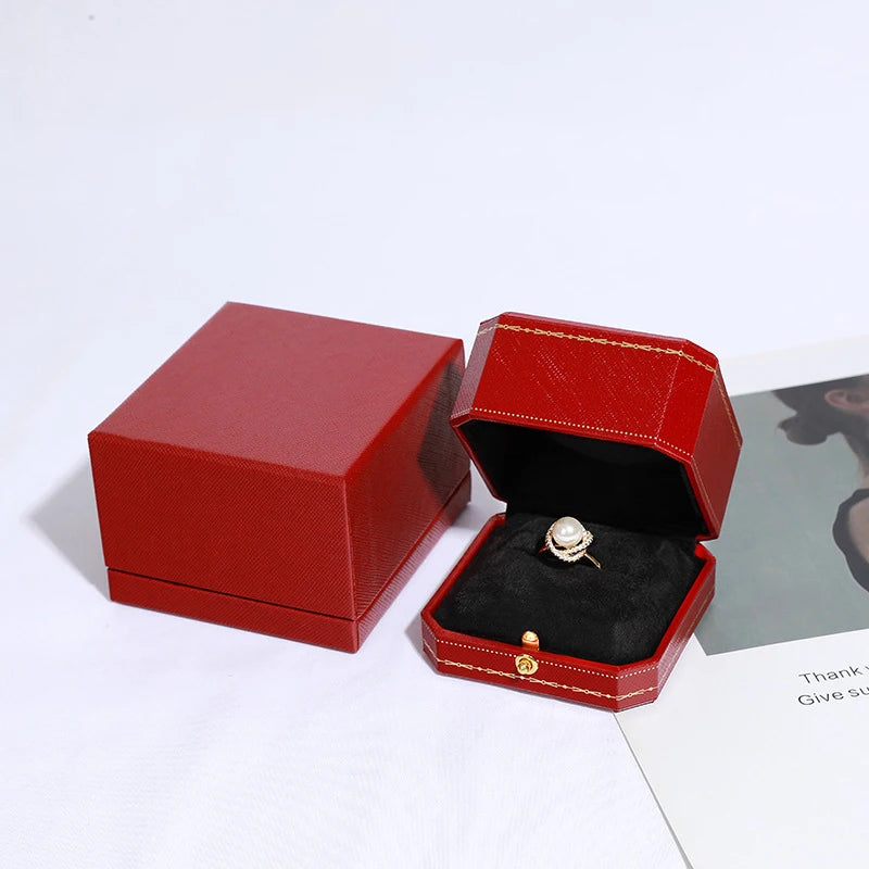 Octagonal PU Leather Jewelry Box