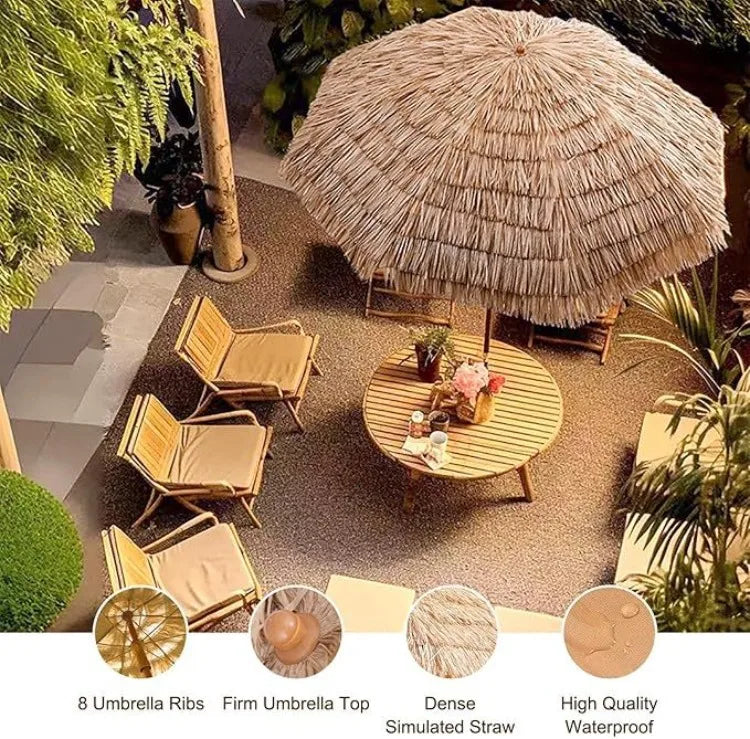 Large Thatched Beach Umbrella